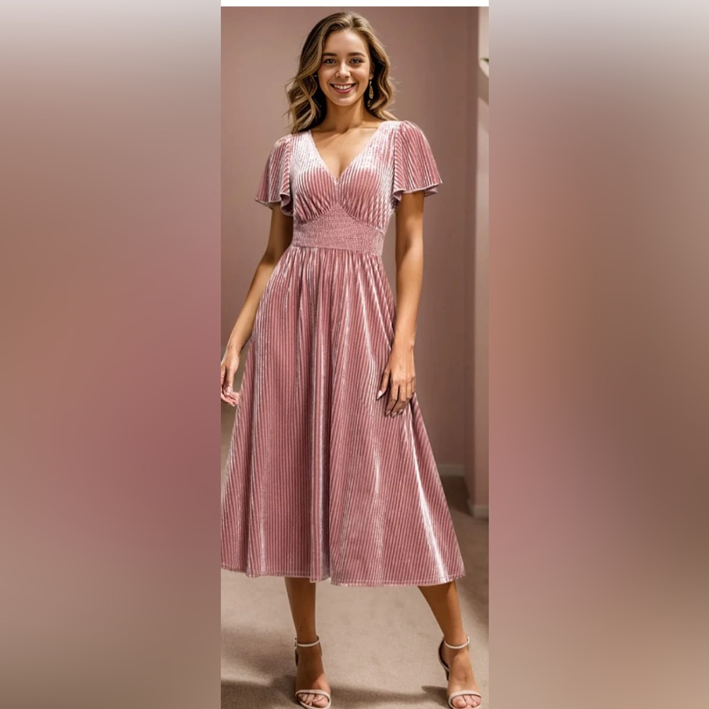Brand new never worn tags still attached dusty rose color dress.